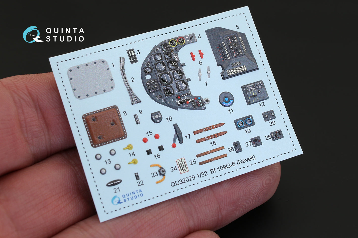 Quinta Studio QD32029 1:32 Bf-109G-6 3D Interior Decal