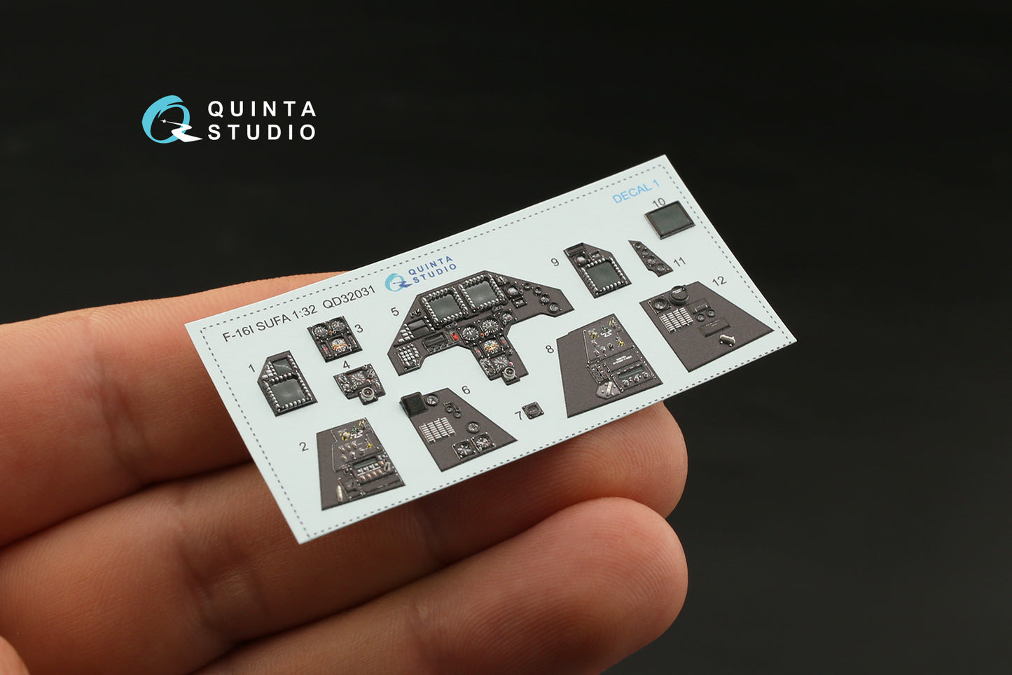 Quinta Studio QD32031 1:32 F-16I Sufa Storm 3D Interior Decal