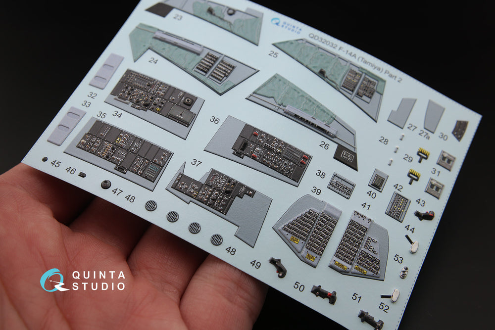 Quinta Studio QD32032 1:32 F-14A Tomcat 3D Interior Decal