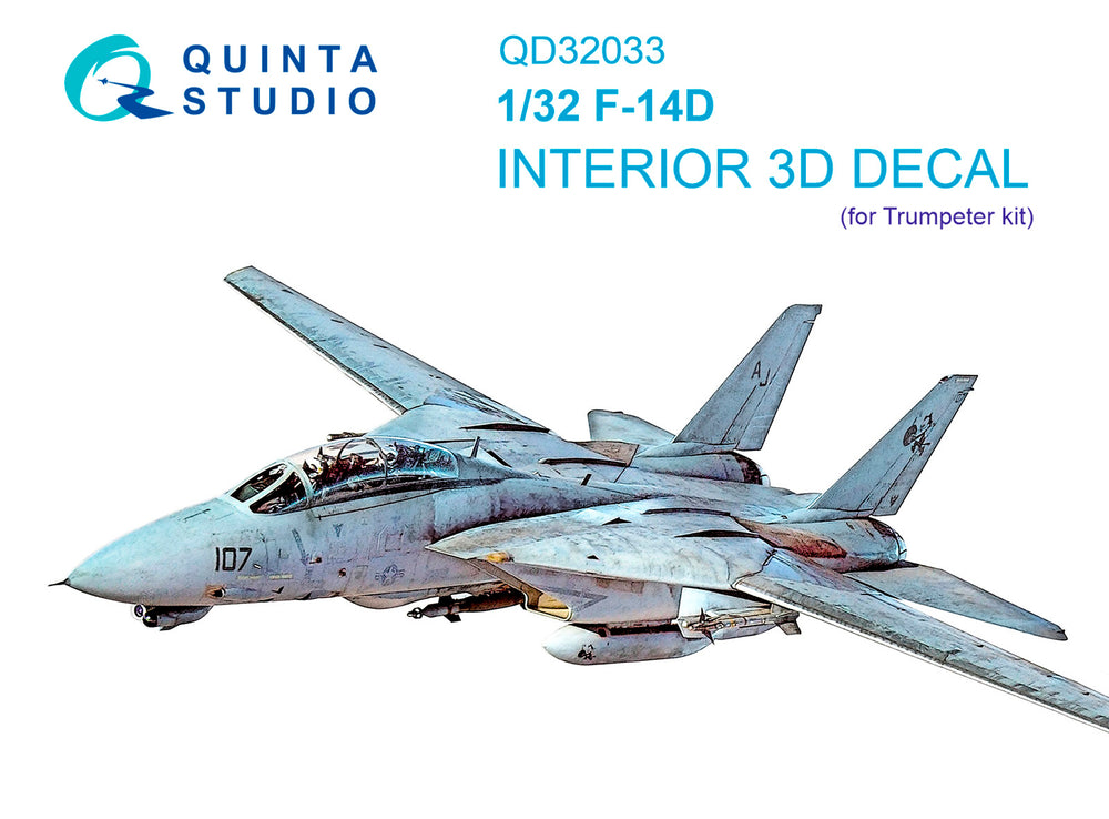Quinta Studio QD32033 1:32 F-14D Tomcat 3D Interior Decal