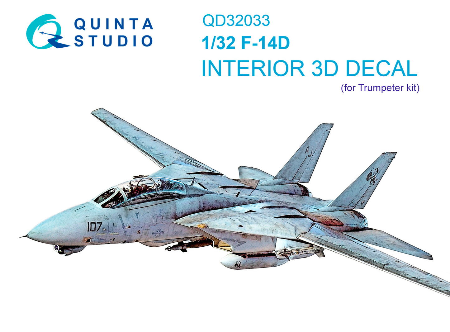Quinta Studio QD32033 1:32 F-14D Tomcat 3D Interior Decal
