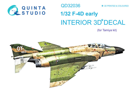 Quinta Studio QD32036 1:32 F-4D Phantom 3D Interior Decal