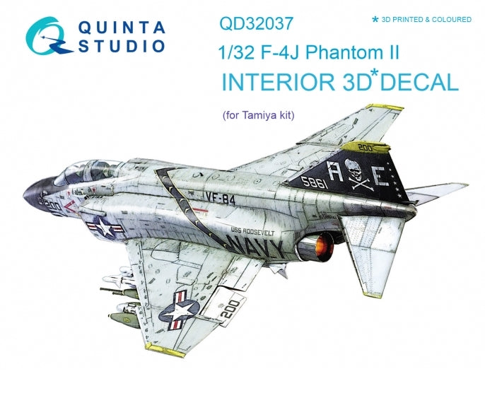 Quinta Studio QD32037 1:32 F-4J Phantom 3D Interior Decal
