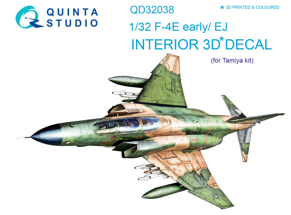 Quinta Studio QD32038 1:32 F-4E/EJ Early Phantom 3D Interior Decal