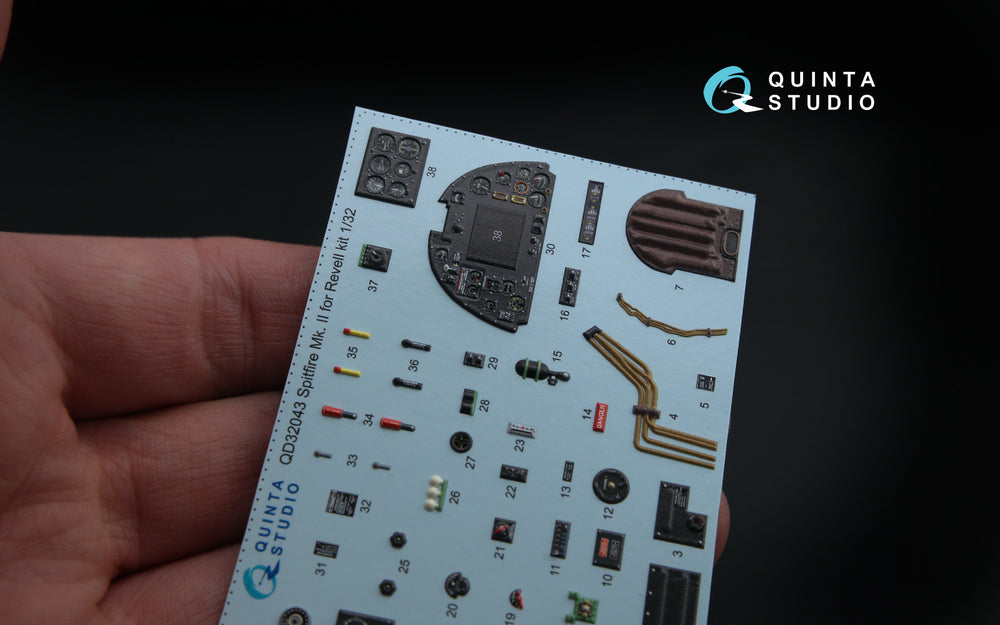 Quinta Studio QD32043 1:32 Spitfire Mk.IIa 3D Interior Decal