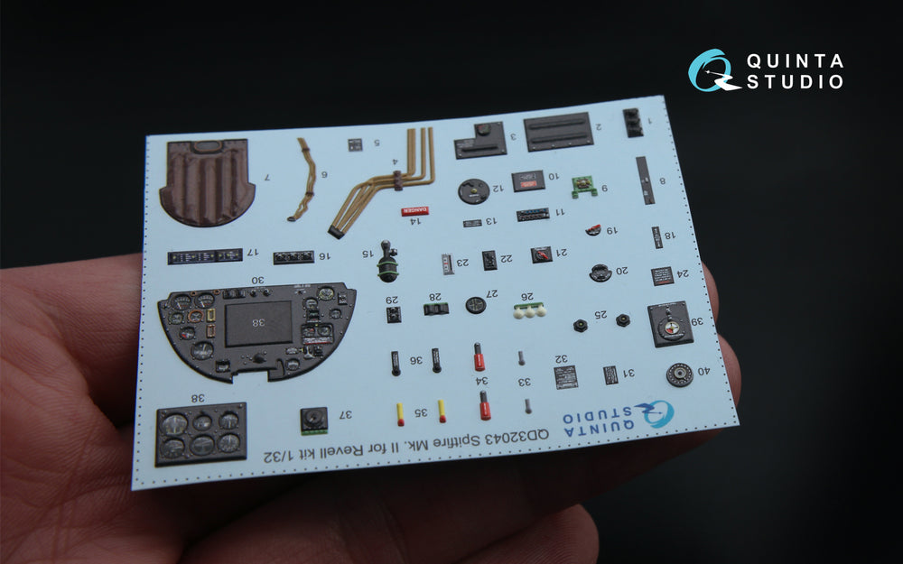 Quinta Studio QD32043 1:32 Spitfire Mk.IIa 3D Interior Decal