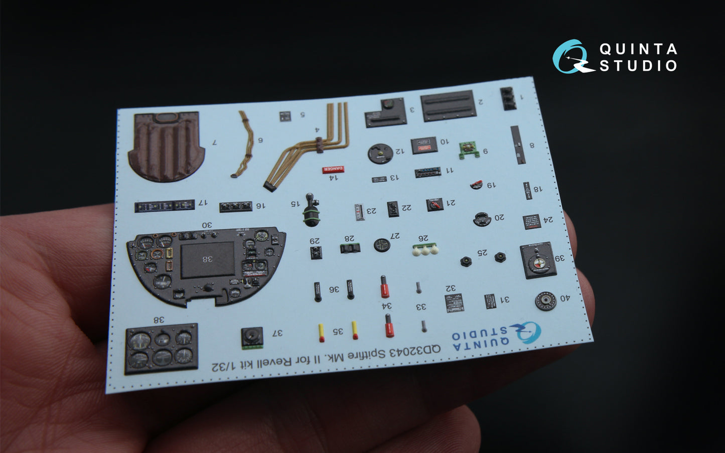 Quinta Studio QD32043 1:32 Spitfire Mk.IIa 3D Interior Decal