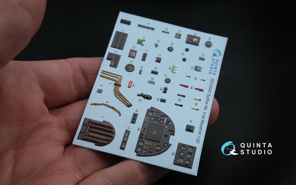 Quinta Studio QD32043 1:32 Spitfire Mk.IIa 3D Interior Decal