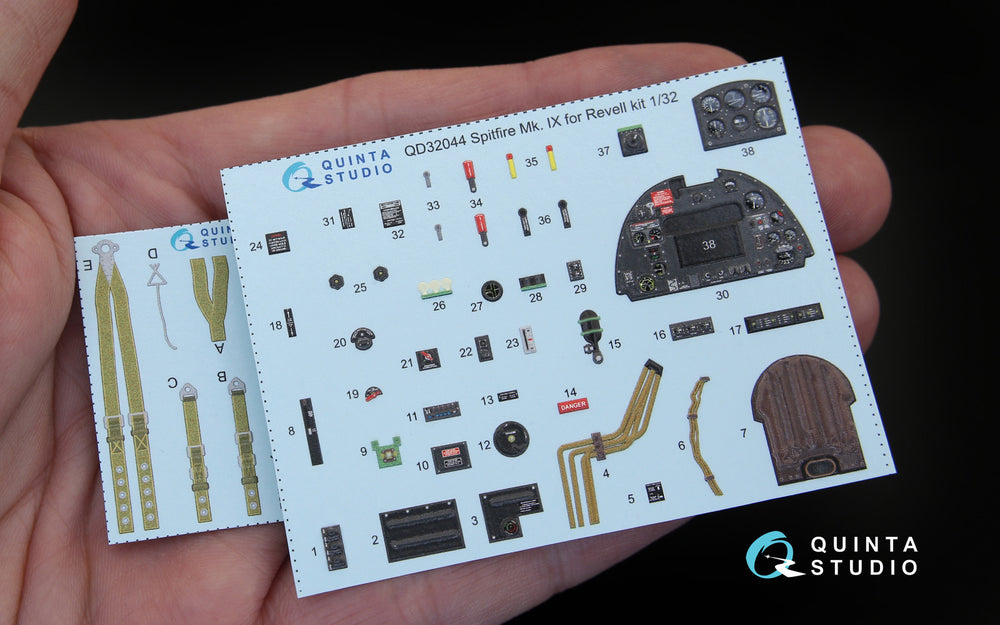 Quinta Studio QD32044 1:32 Spitfire Mk.IXc 3D Interior Decal