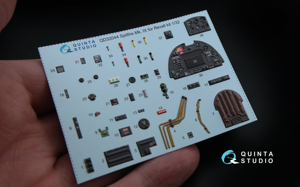 Quinta Studio QD32044 1:32 Spitfire Mk.IXc 3D Interior Decal