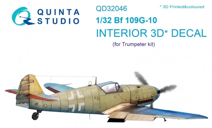 Quinta Studio QD32046 1:32 Bf-109G-10 3D Interior Decal