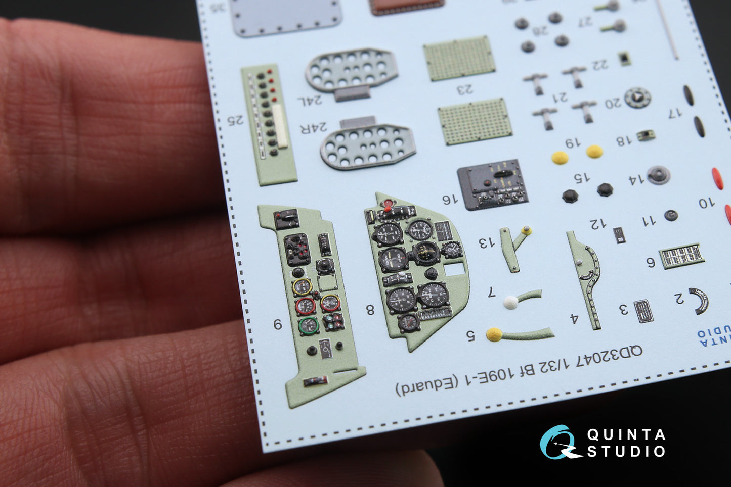 Quinta Studio QD32047 1:32 Bf-109E-1 3D Interior Decal