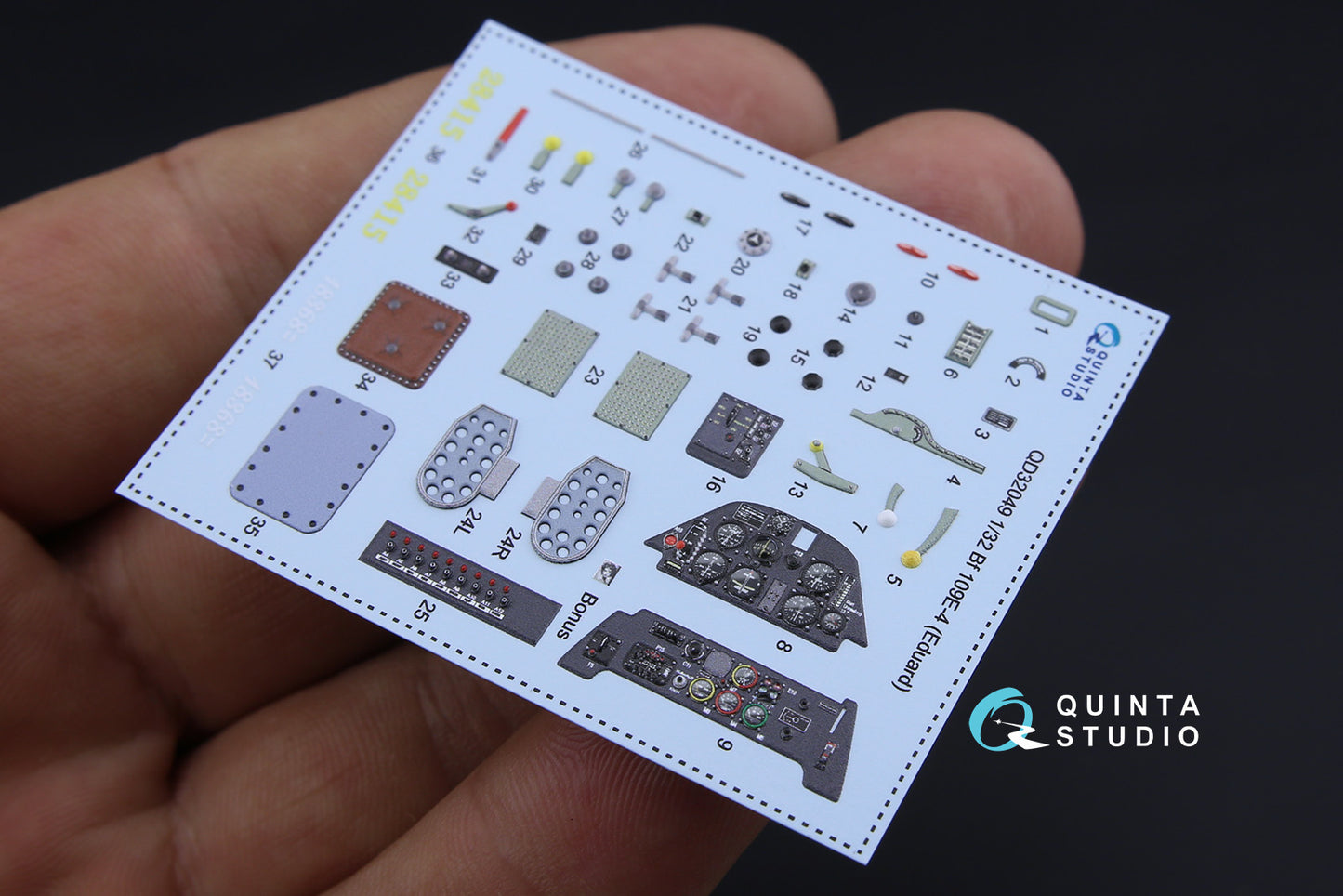 Quinta Studio QD32049 1:32 Bf-109E-4 3D Interior Decal