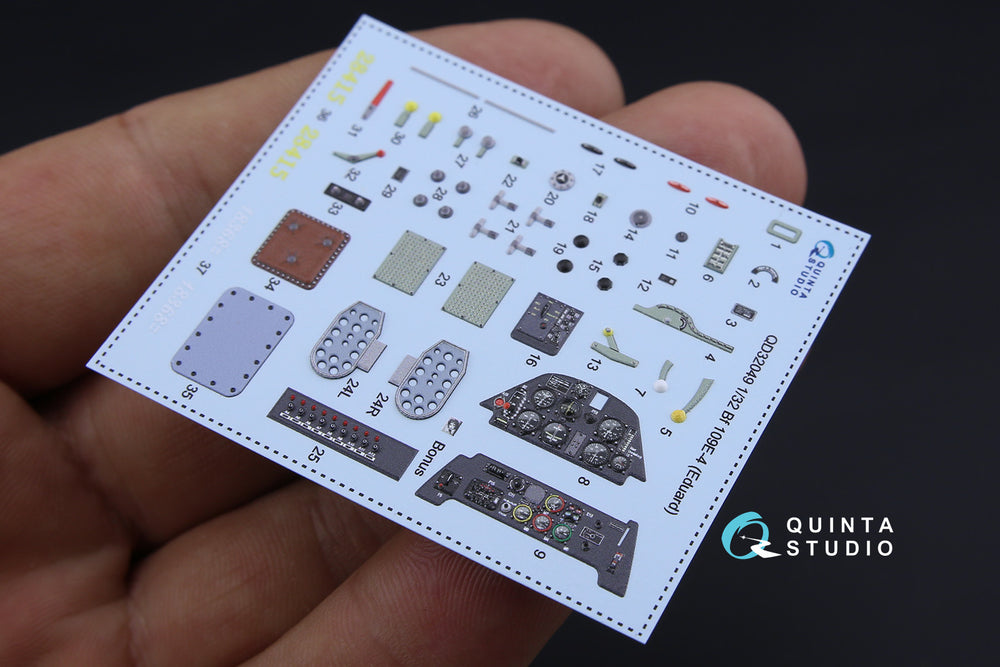 Quinta Studio QD32049 1:32 Bf-109E-4 3D Interior Decal