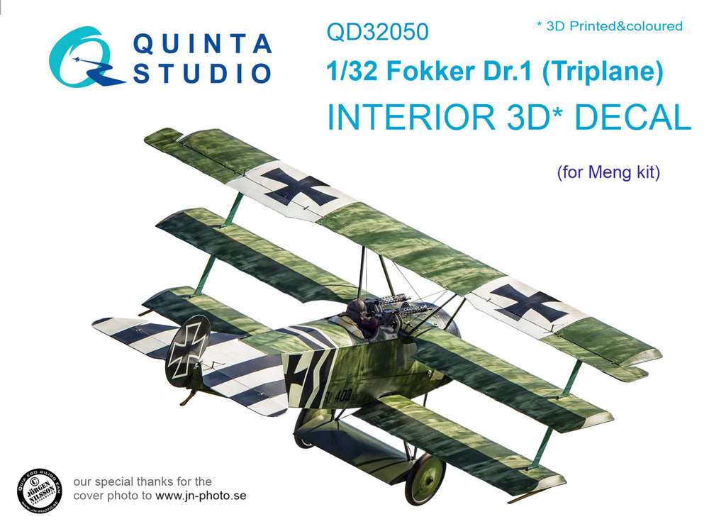 Quinta Studio QD32050 1:32 Fokker Dr.I 3D Interior Decal