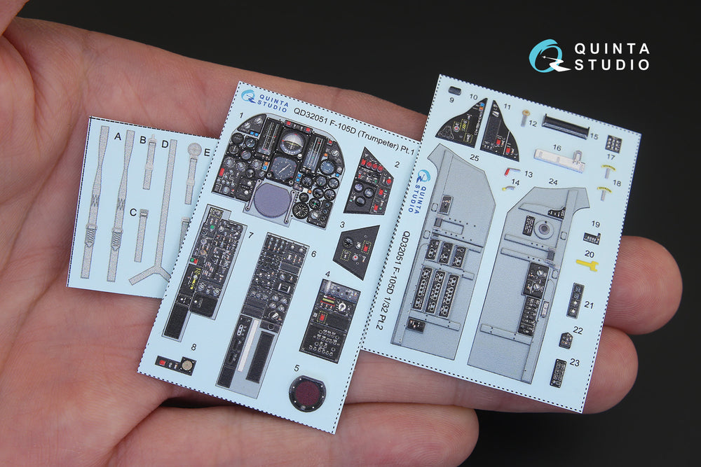 Quinta Studio QD32051 1:32 F-105D Thunderchief 3D Interior Decal