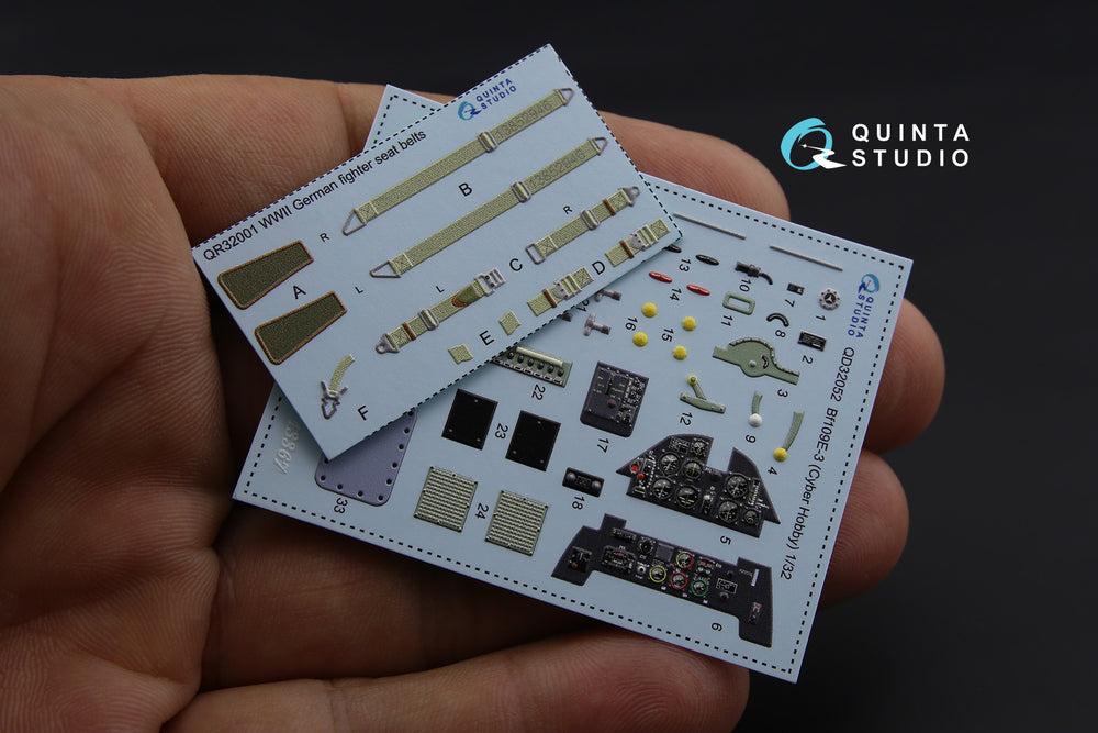 Quinta Studio QD32052 1:32 Bf-109E-3 3D Interior Decal