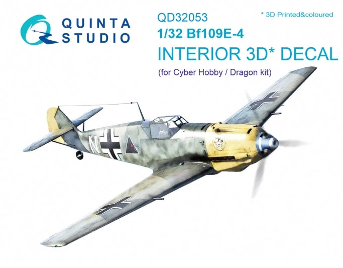 Quinta Studio QD32053 1:32 Bf-109E-4 3D Interior Decal