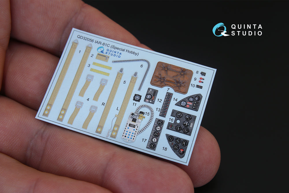 Quinta Studio QD32056 1:32 IAR IAR-81C 3D-Printed Interior Decals