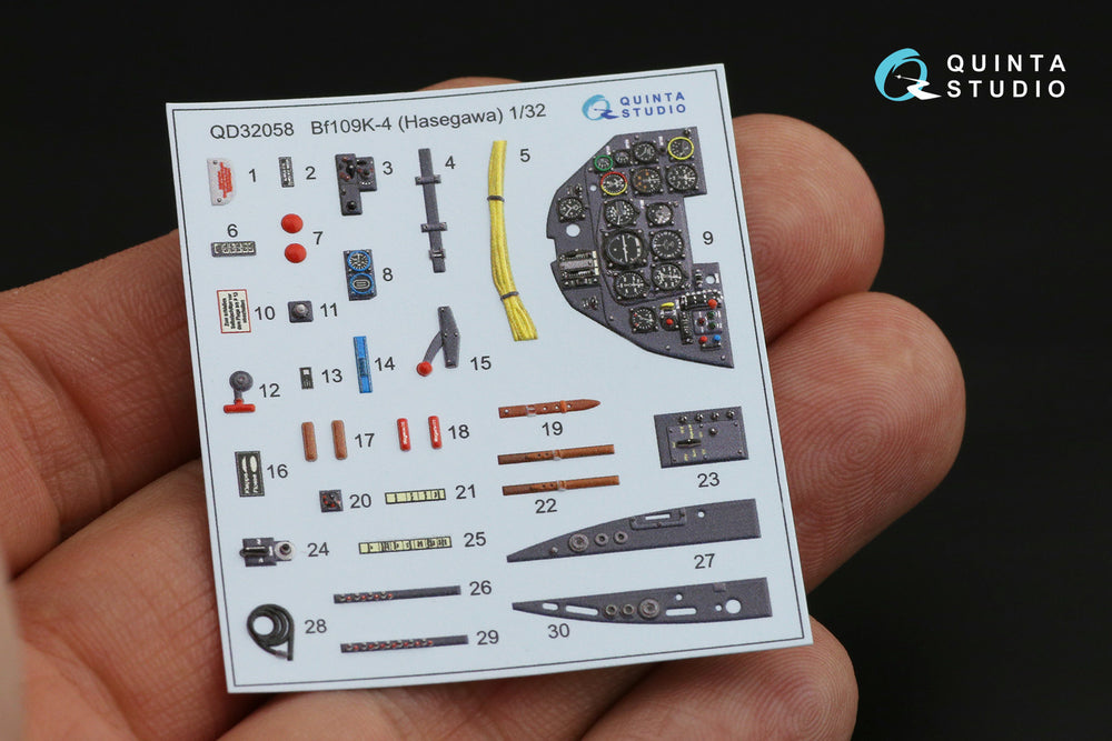 Quinta Studio QD32058 1:32 Bf-109K-4 3D Interior Decal