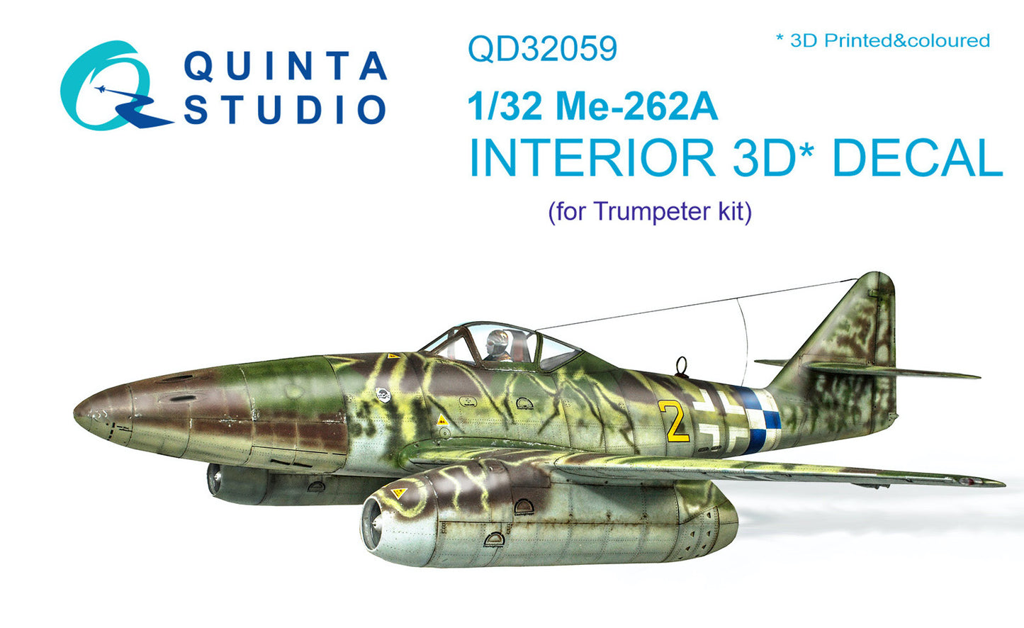 Quinta Studio QD32059 1:32 Me-262A-1a 3D Interior Decal