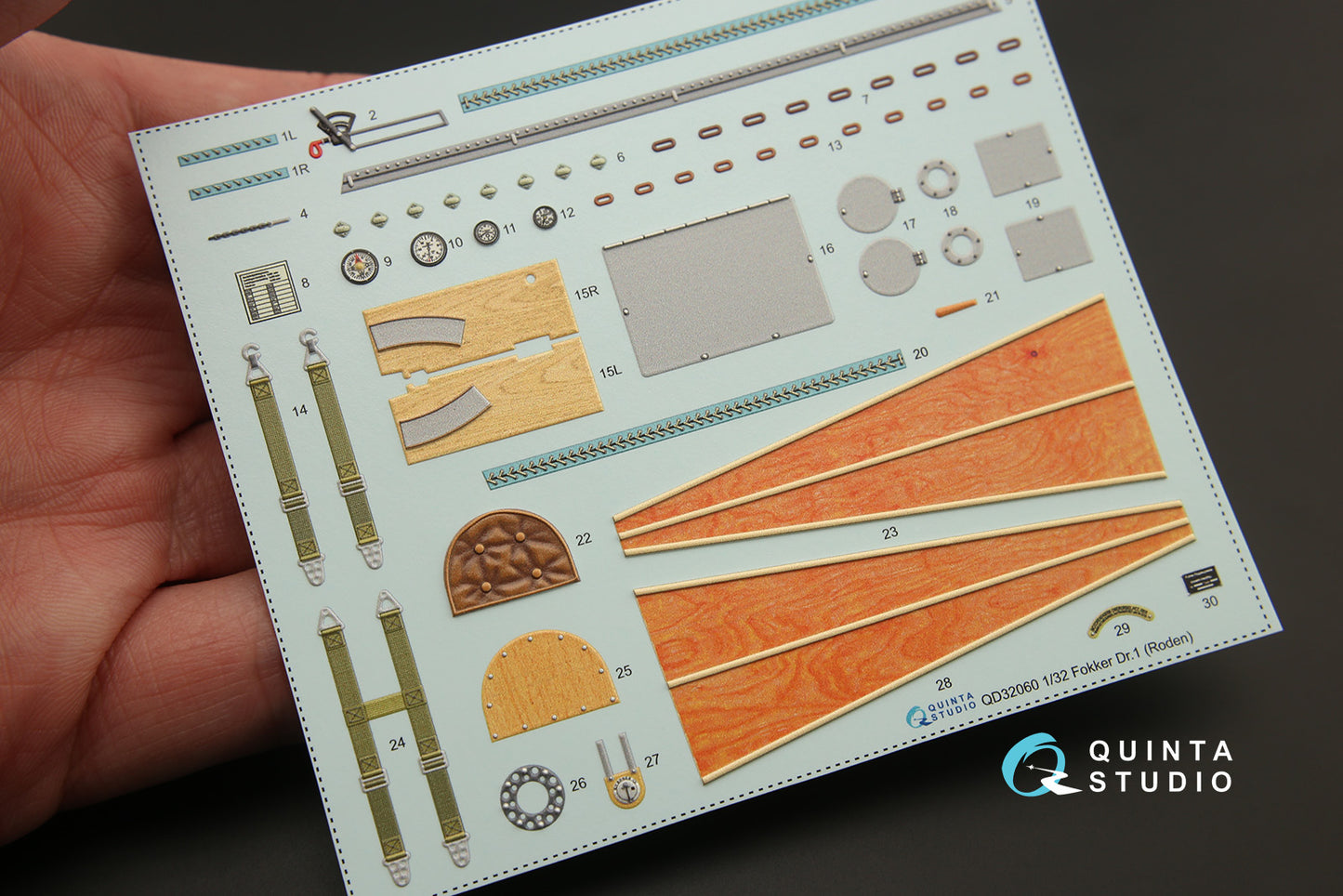 Quinta Studio QD32060 1:32 Fokker Dr.I 3D Interior Decal