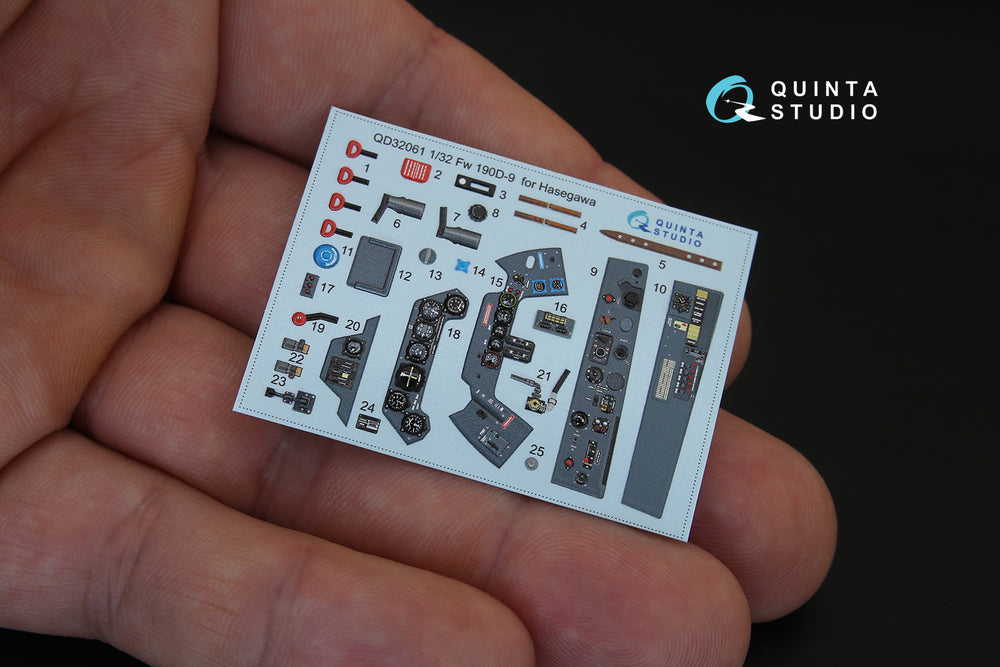 Quinta Studio QD32061 1:32 Fw-190D-9 3D Interior Decal