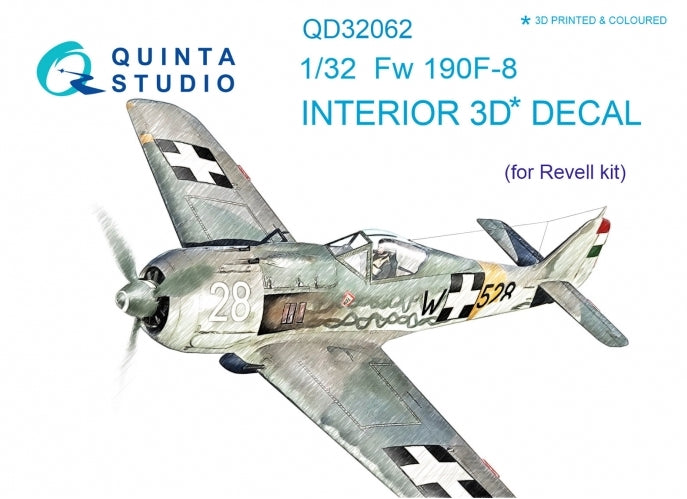 Quinta Studio QD32062 1:32 Fw-190F-8 3D Interior Decal