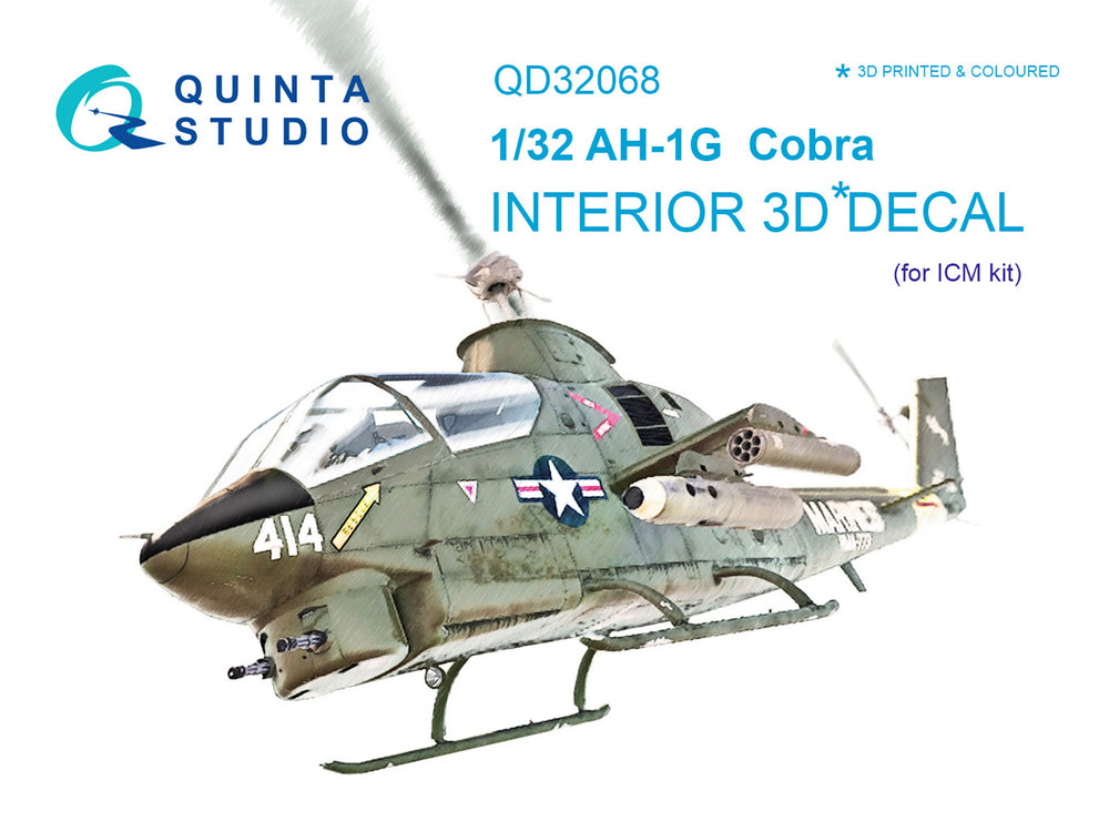 Quinta Studio QD32068 1:32 AH-1G Cobra 3D Interior Decal