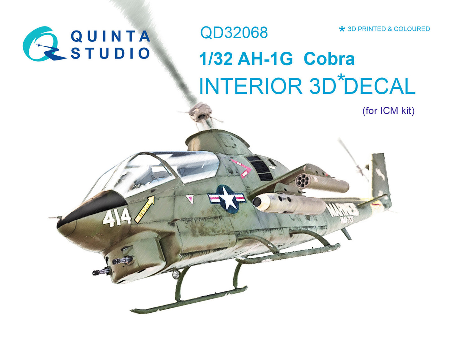 Quinta Studio QD32068 1:32 AH-1G Cobra 3D Interior Decal