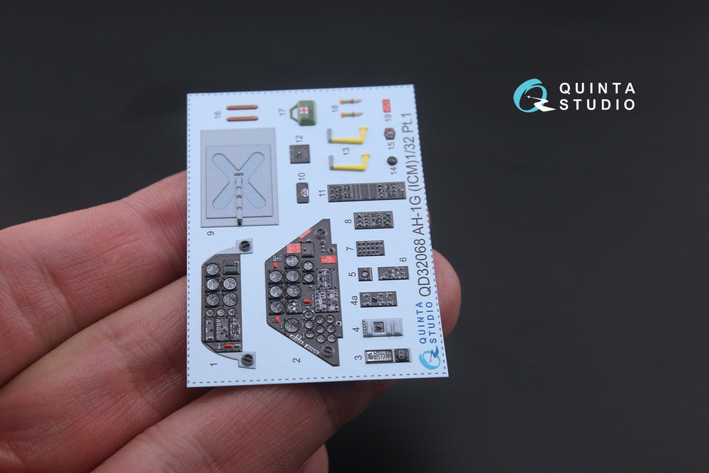 Quinta Studio QD32068 1:32 AH-1G Cobra 3D Interior Decal