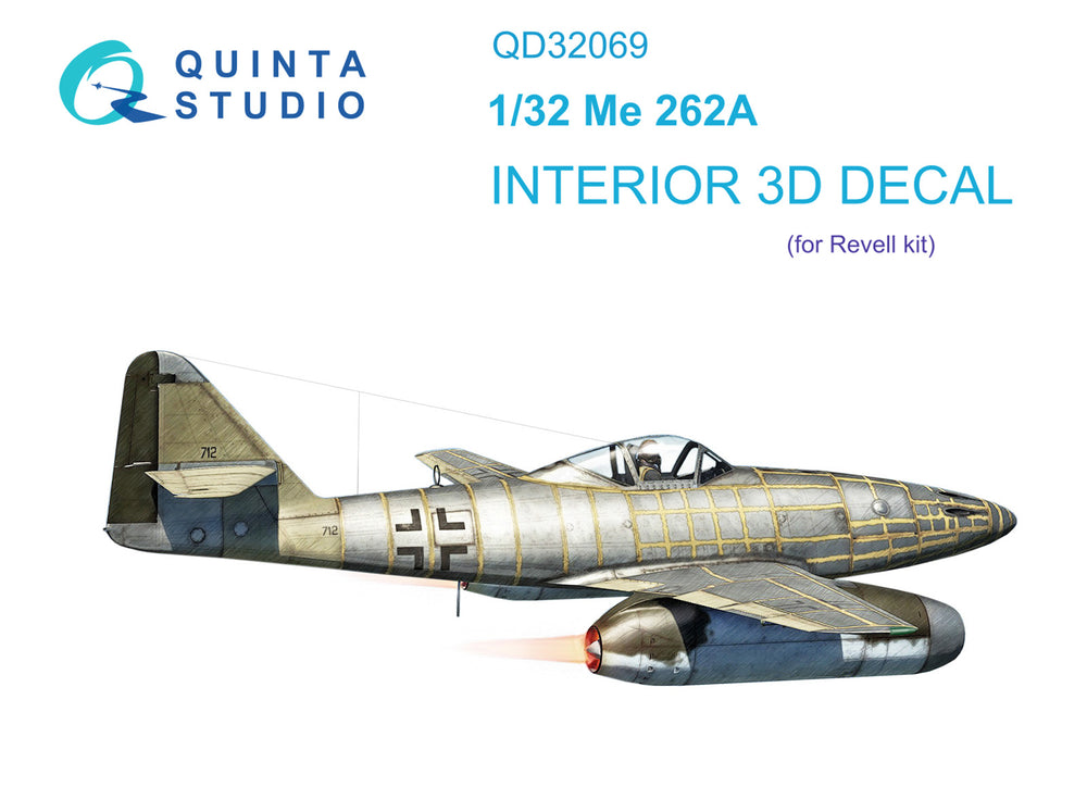 Quinta Studio QD32069 1:32 Me-262A 3D Interior Decal