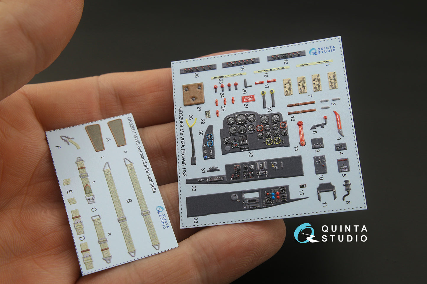Quinta Studio QD32069 1:32 Me-262A 3D Interior Decal