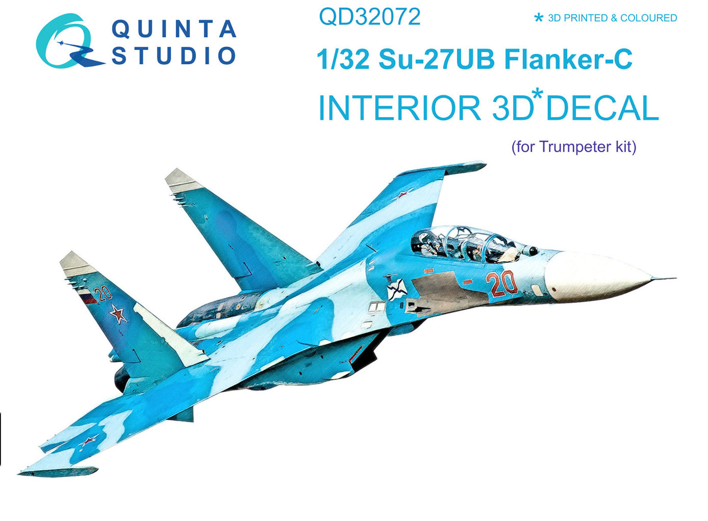 Quinta Studio QD32072 1:32 Sukhoi Su-27UB 3D-Printed Interior Decals