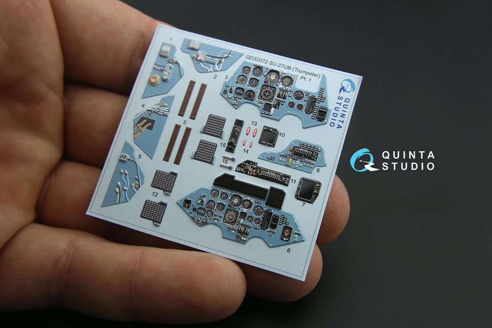 Quinta Studio QD32072 1:32 Sukhoi Su-27UB 3D-Printed Interior Decals