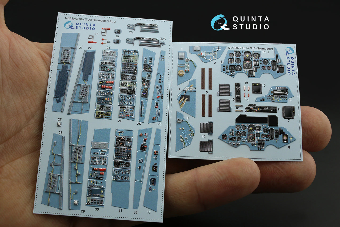 Quinta Studio QD32072 1:32 Sukhoi Su-27UB 3D-Printed Interior Decals