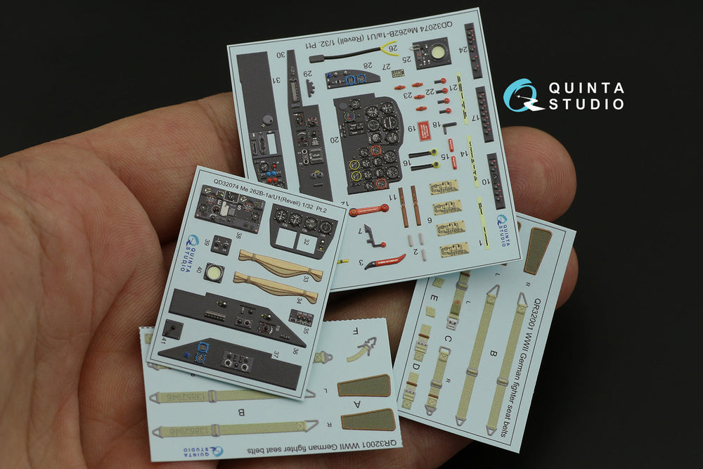 Quinta Studio QD32074 1:32 Me-262B-1a/U-1 3D Interior Decal