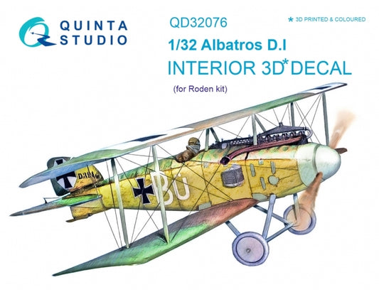 Quinta Studio QD32076 1:32 Albatros D.I 3D-Printed Interior Decals