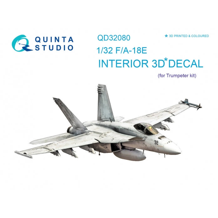 Quinta Studio QD32080 1:32 F/A-18E Super Hornet 3D Interior Decal