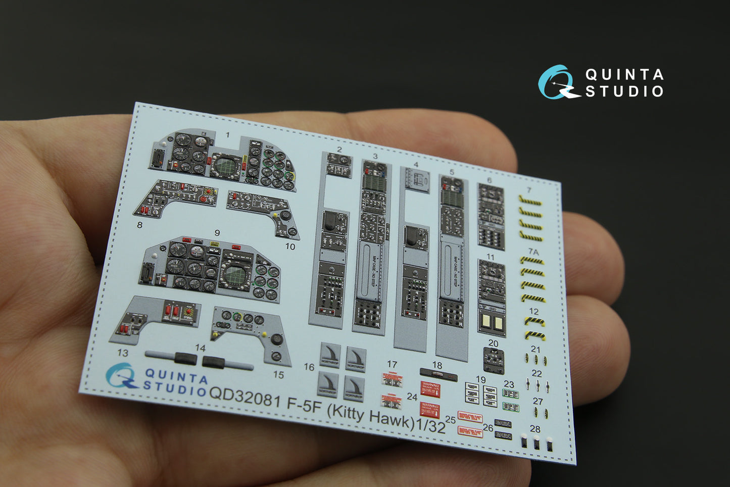 Quinta Studio QD32081 1:32 Northrop F-5F 3D-Printed Interior Decals