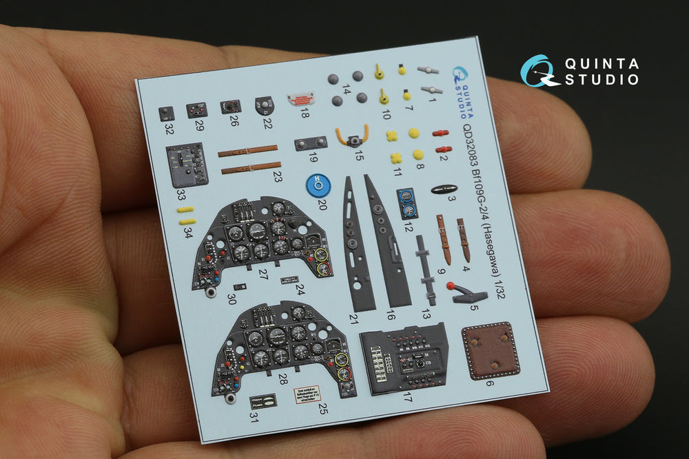 Quinta Studio QD32083 1:32 Bf-109G-2/G-4 3D Interior Decal