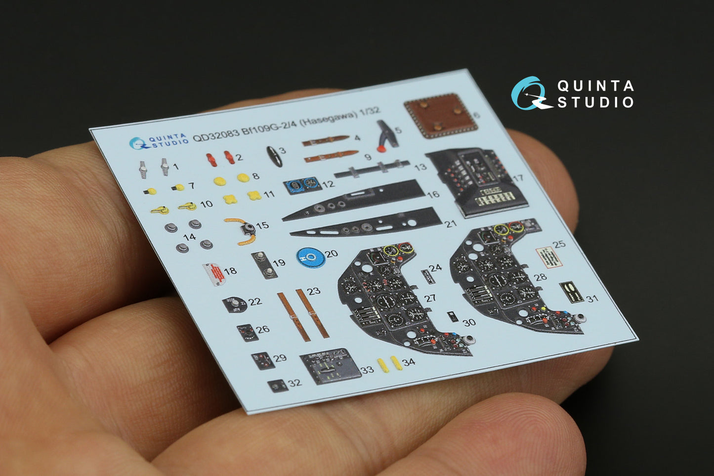 Quinta Studio QD32083 1:32 Bf-109G-2/G-4 3D Interior Decal