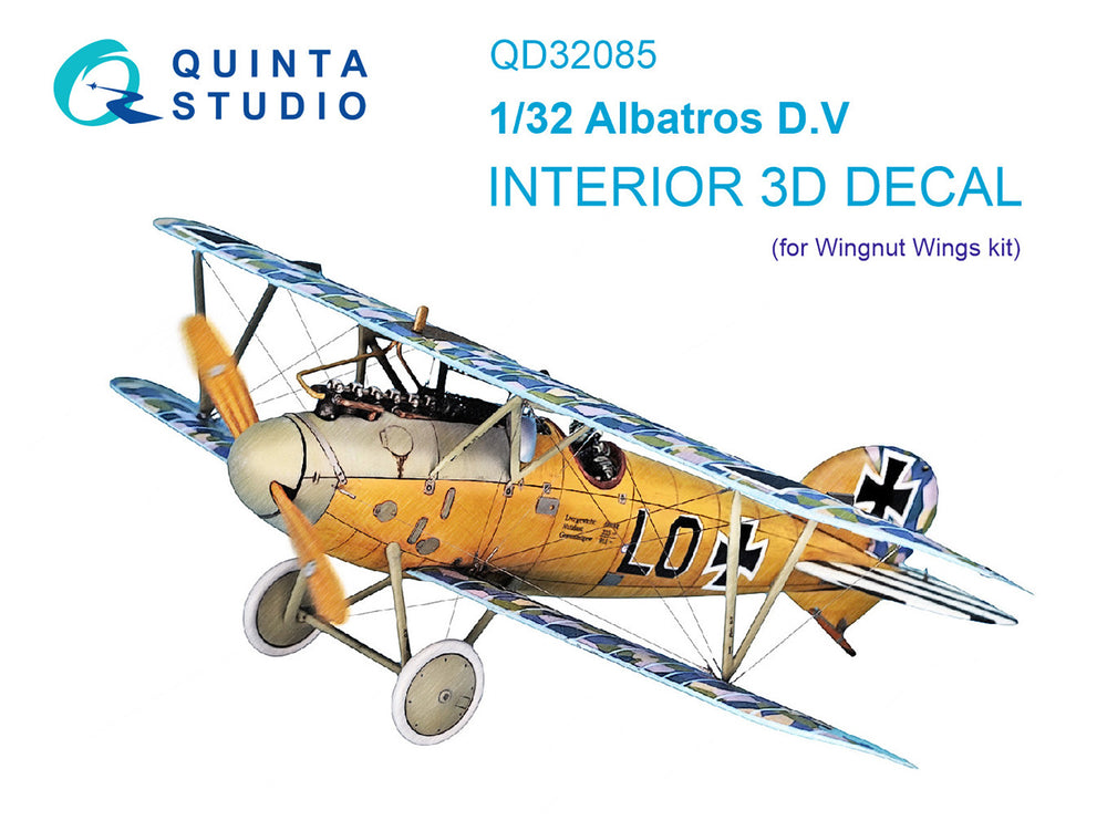 Quinta Studio QD32085 1:32 Albatros D.V 3D-Printed Interior Decals
