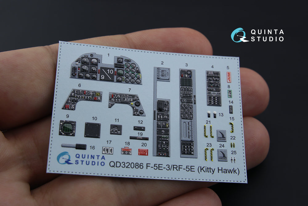 Quinta Studio QD32086 1:32 F-5E-3/RF-5E 3D Interior Decal