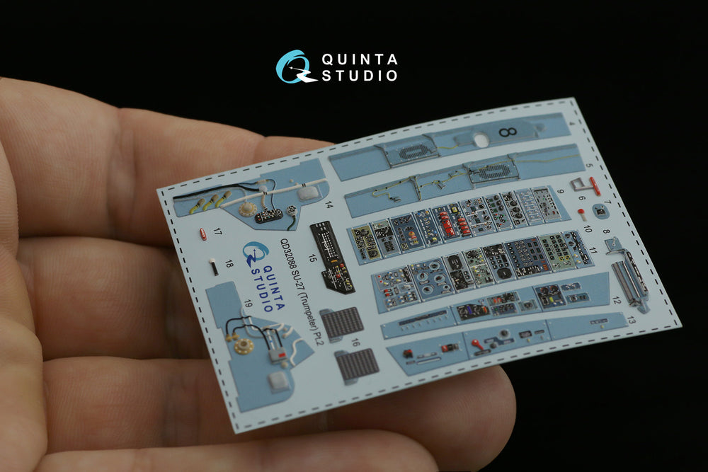 Quinta Studio QD32088 1:32 Sukhoi Su-27 3D-Printed Interior Decals