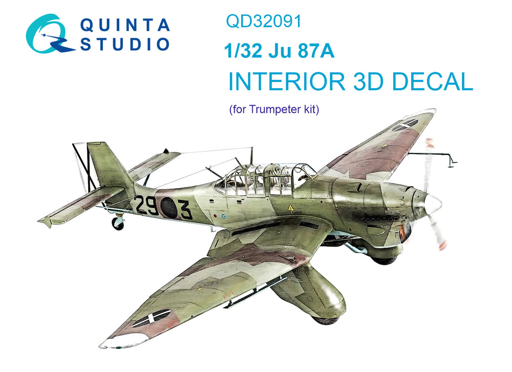 Quinta Studio QD32091 1:32 Ju-87A Stuka 3D Interior Decal