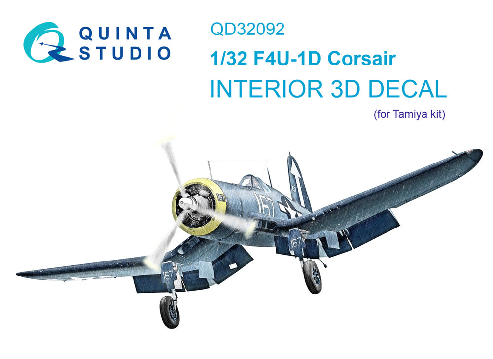 Quinta Studio QD32092 1:32 F4U-1D Corsair 3D Interior Decal