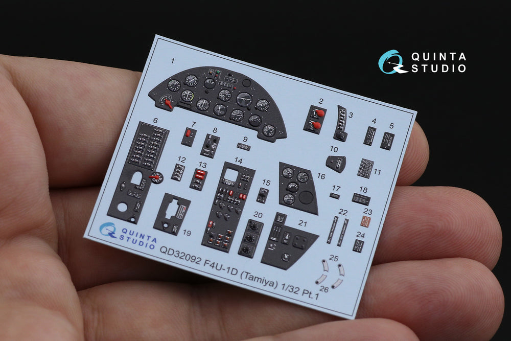 Quinta Studio QD32092 1:32 F4U-1D Corsair 3D Interior Decal