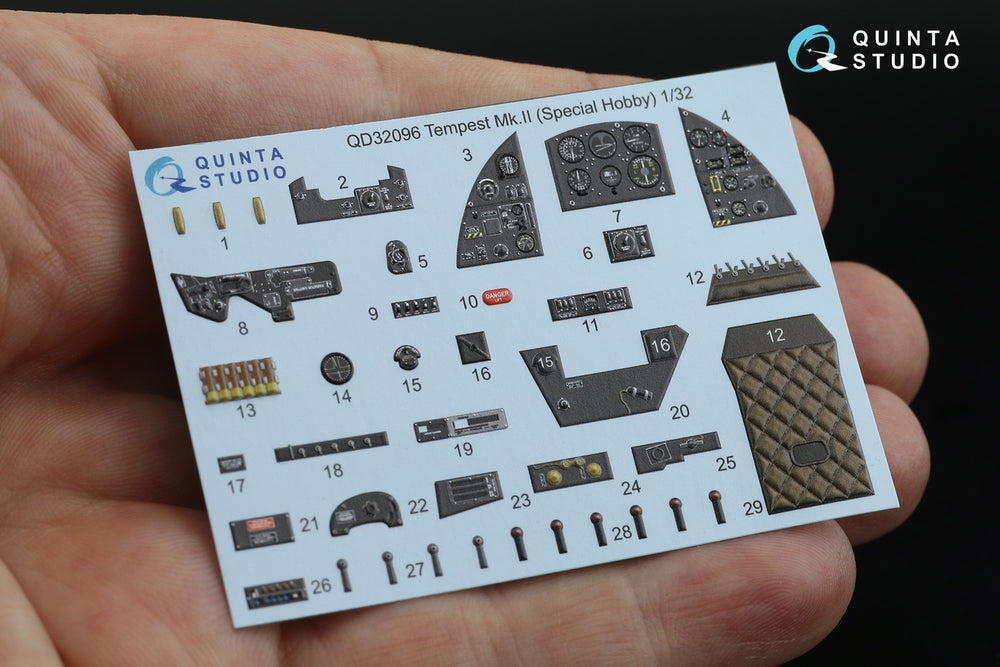 Quinta Studio QD32096 1:32 Tempest Mk.II 3D Interior Decal