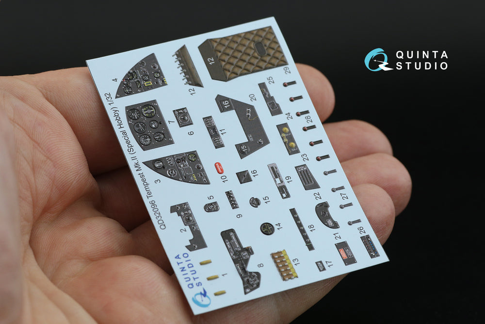 Quinta Studio QD32096 1:32 Tempest Mk.II 3D Interior Decal